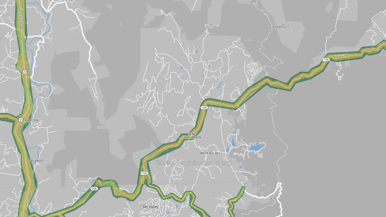 28775, NC Map of Noise Levels in 28775