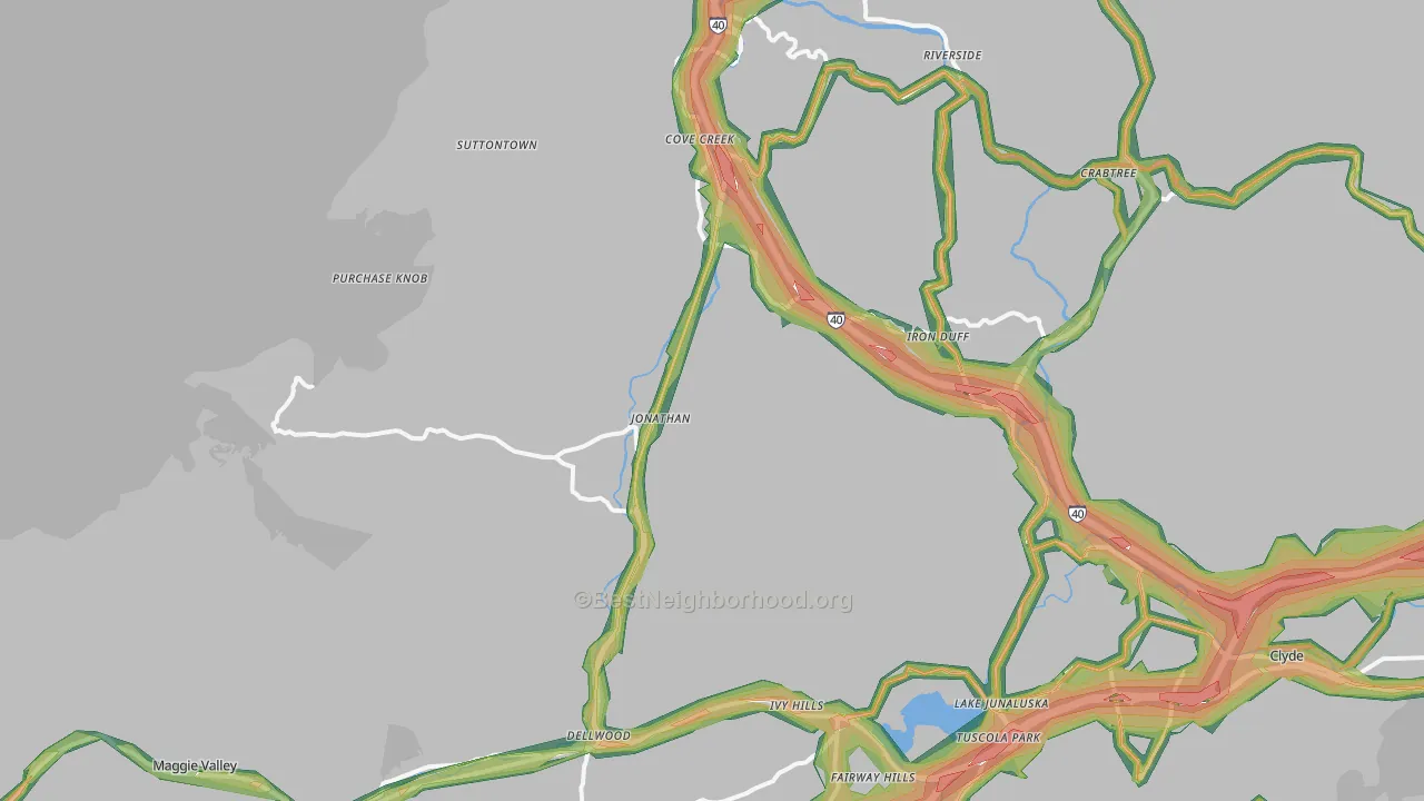 28785, NC Map of Noise Levels in 28785