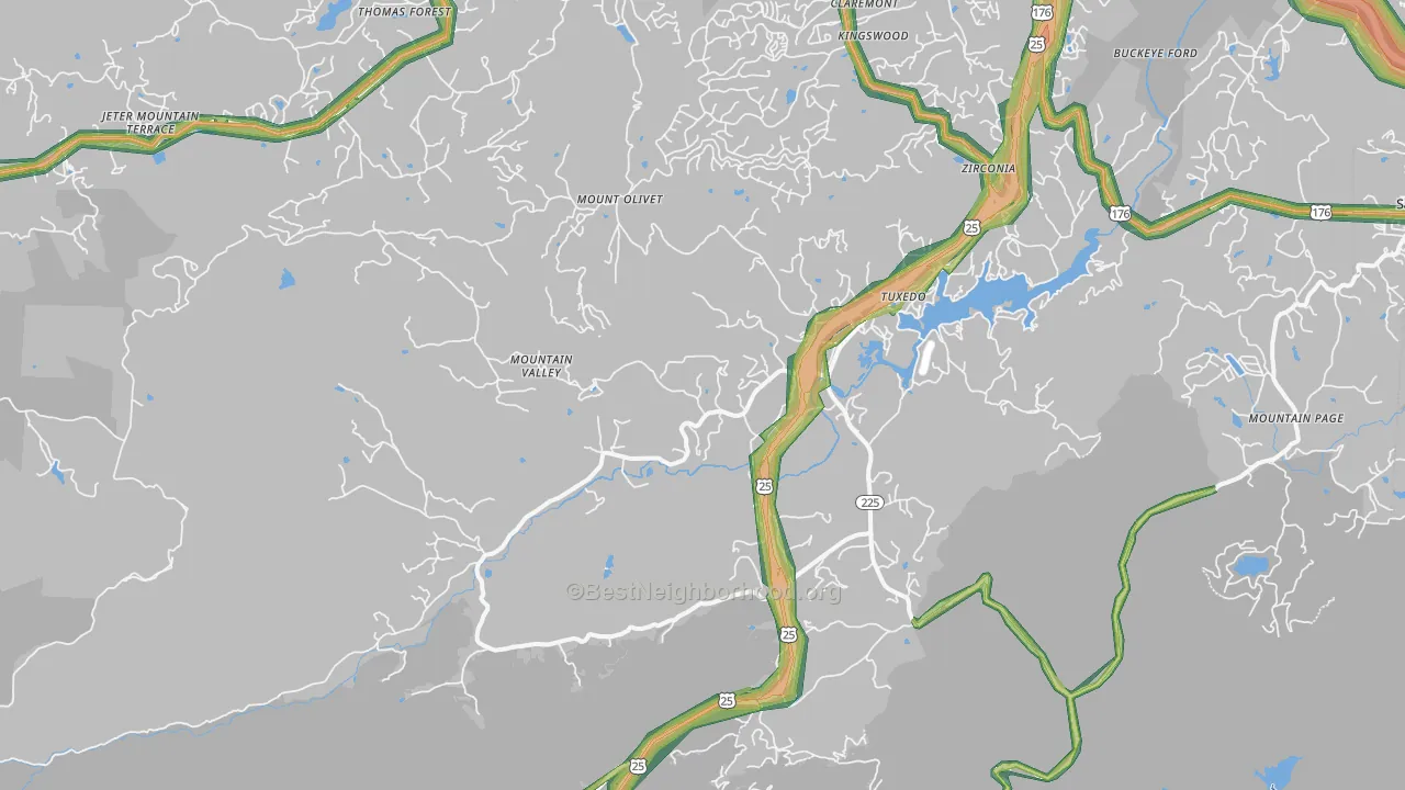 28790, NC Map of Noise Levels in 28790