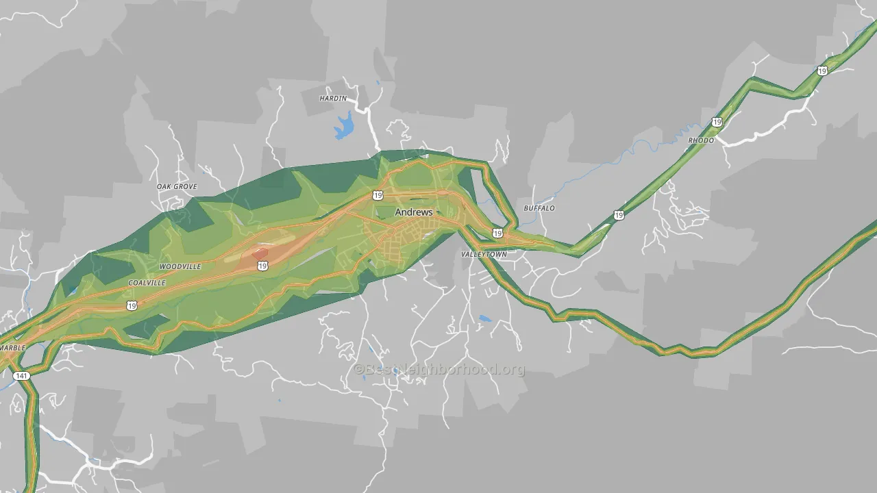 28901, NC Map of Noise Levels in 28901