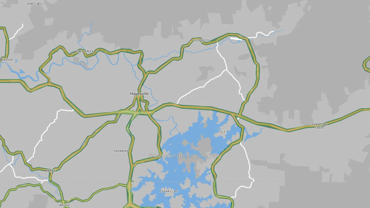 28904, NC Map of Noise Levels in 28904