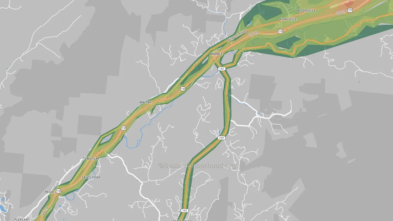 28905, NC Map of Noise Levels in 28905