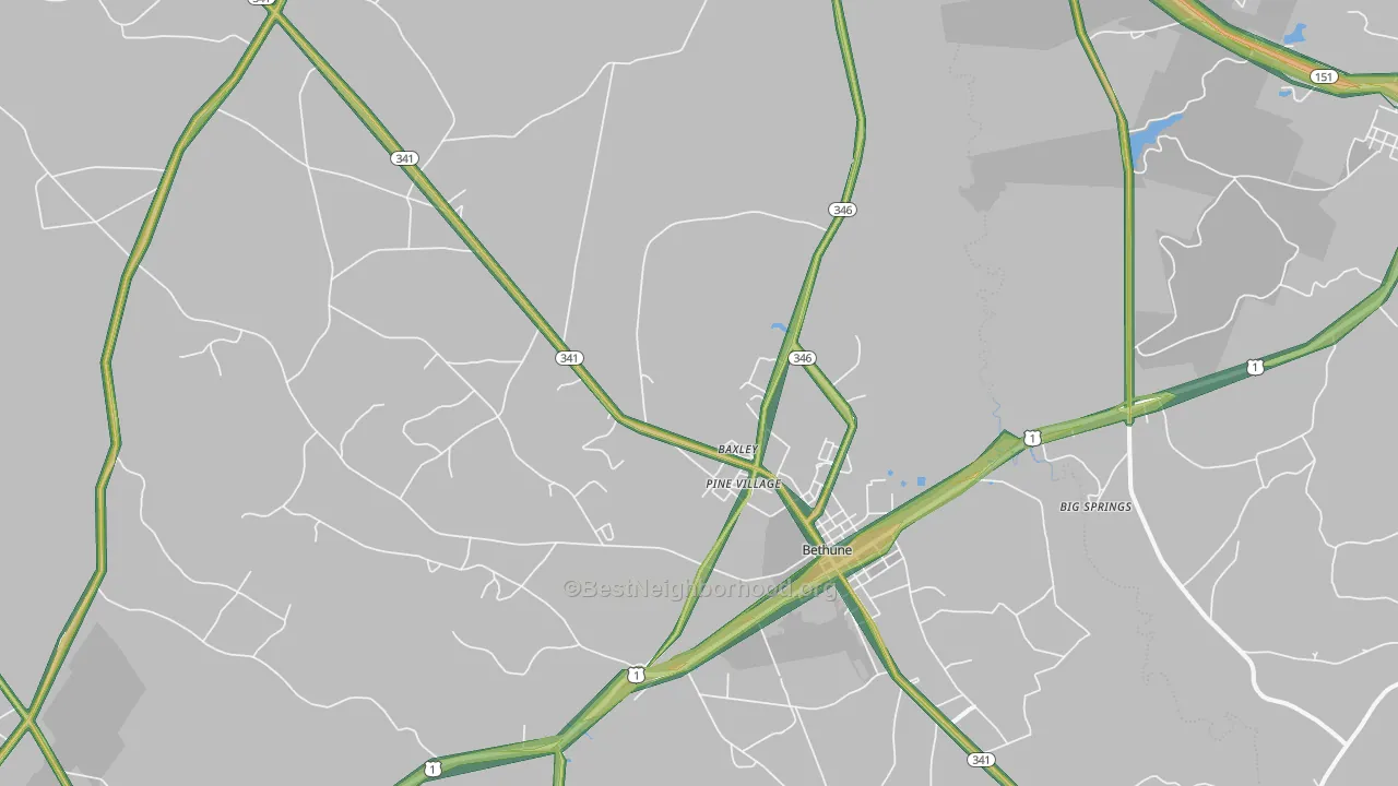 29009, SC Map of Noise Levels in 29009