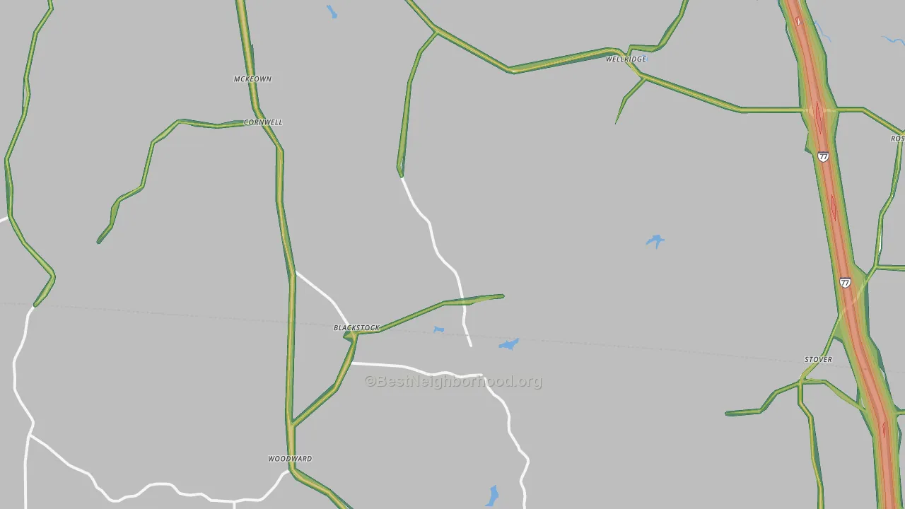 29014, SC Map of Noise Levels in 29014