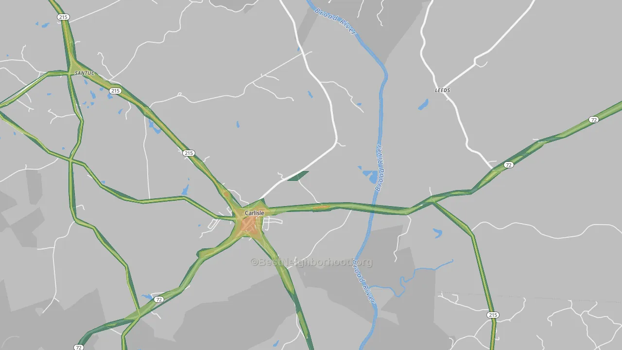 29031, SC Map of Noise Levels in 29031