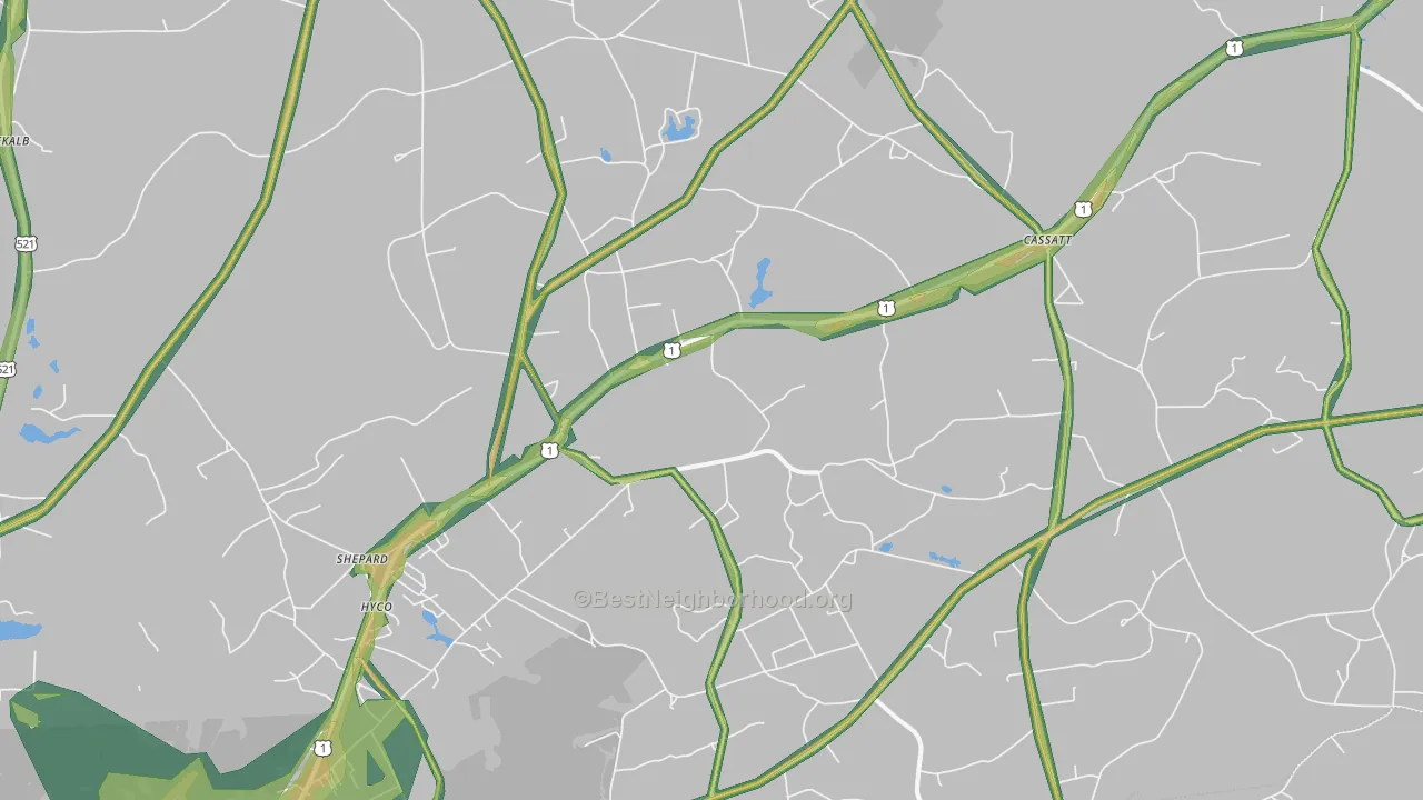 29032, SC Map of Noise Levels in 29032