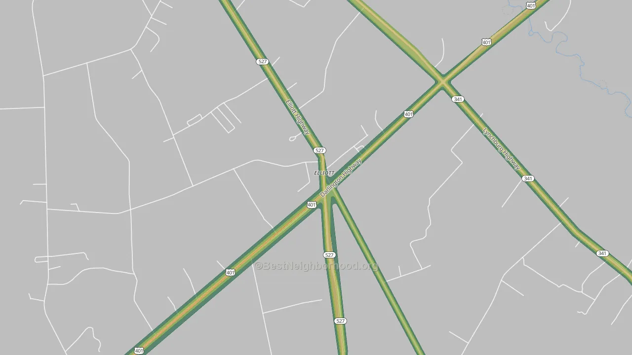 29046, SC Map of Noise Levels in 29046