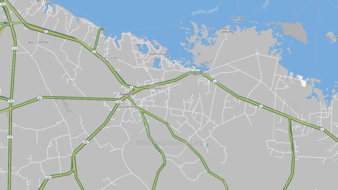 29048, SC Map of Noise Levels in 29048