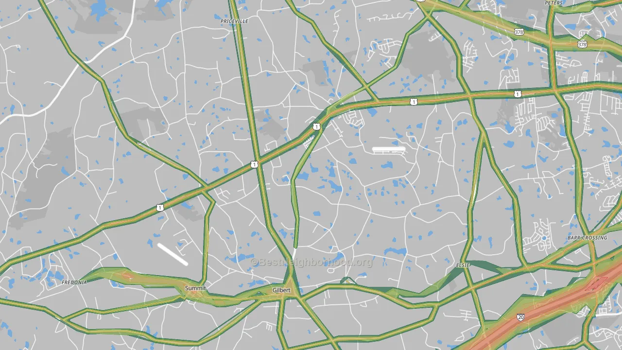 29054, SC Map of Noise Levels in 29054