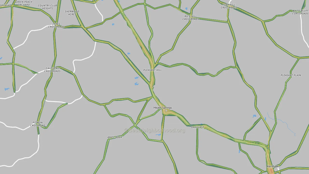 29058, SC Map of Noise Levels in 29058