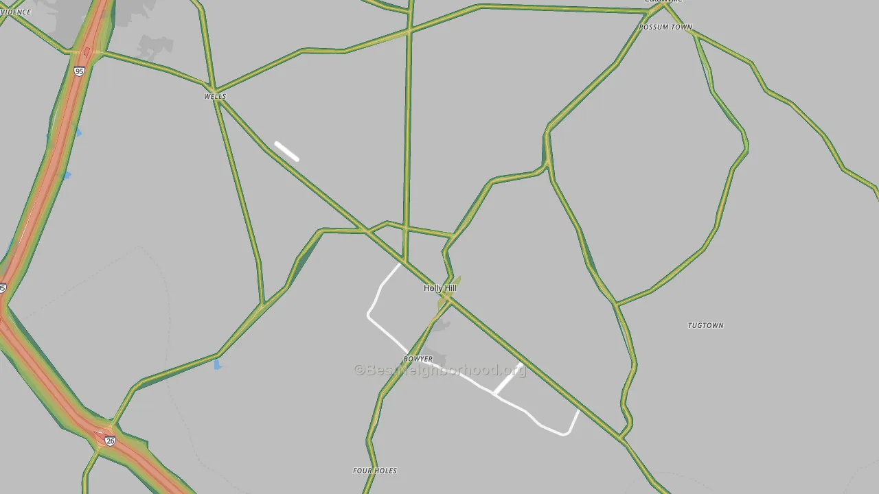 29059, SC Map of Noise Levels in 29059