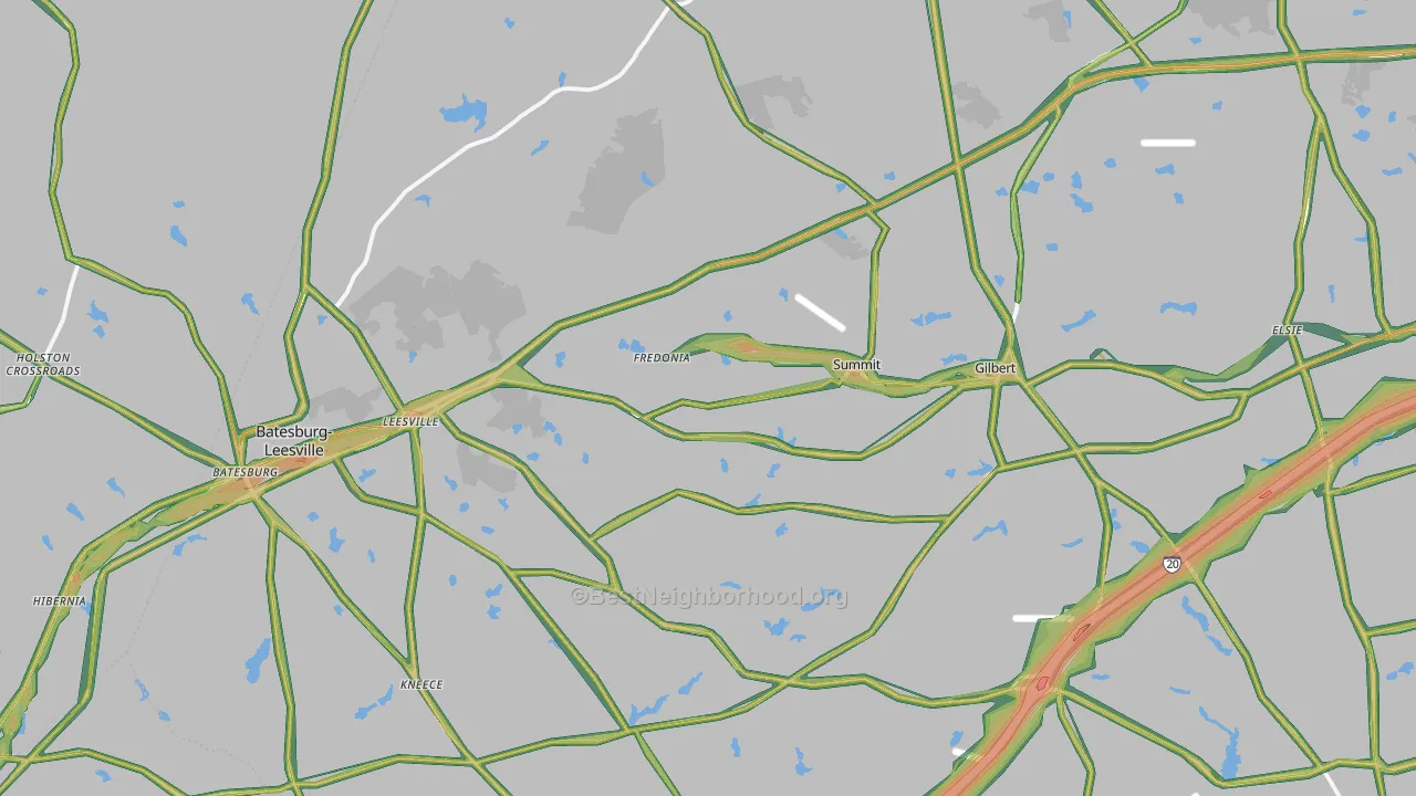 29070, SC Map of Noise Levels in 29070