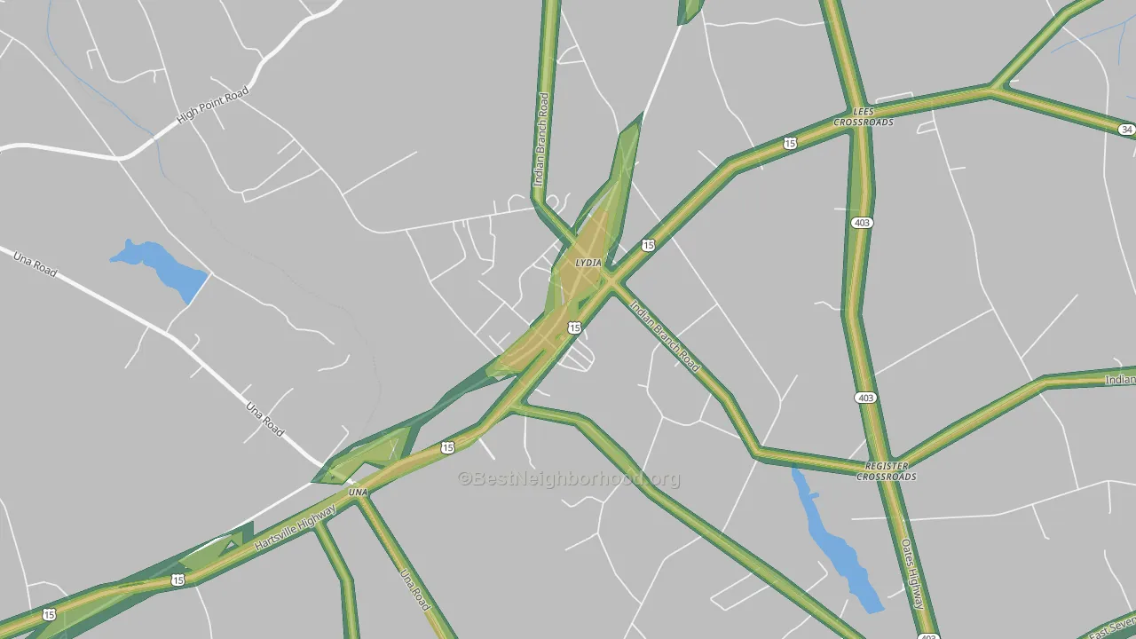 29079, SC Map of Noise Levels in 29079