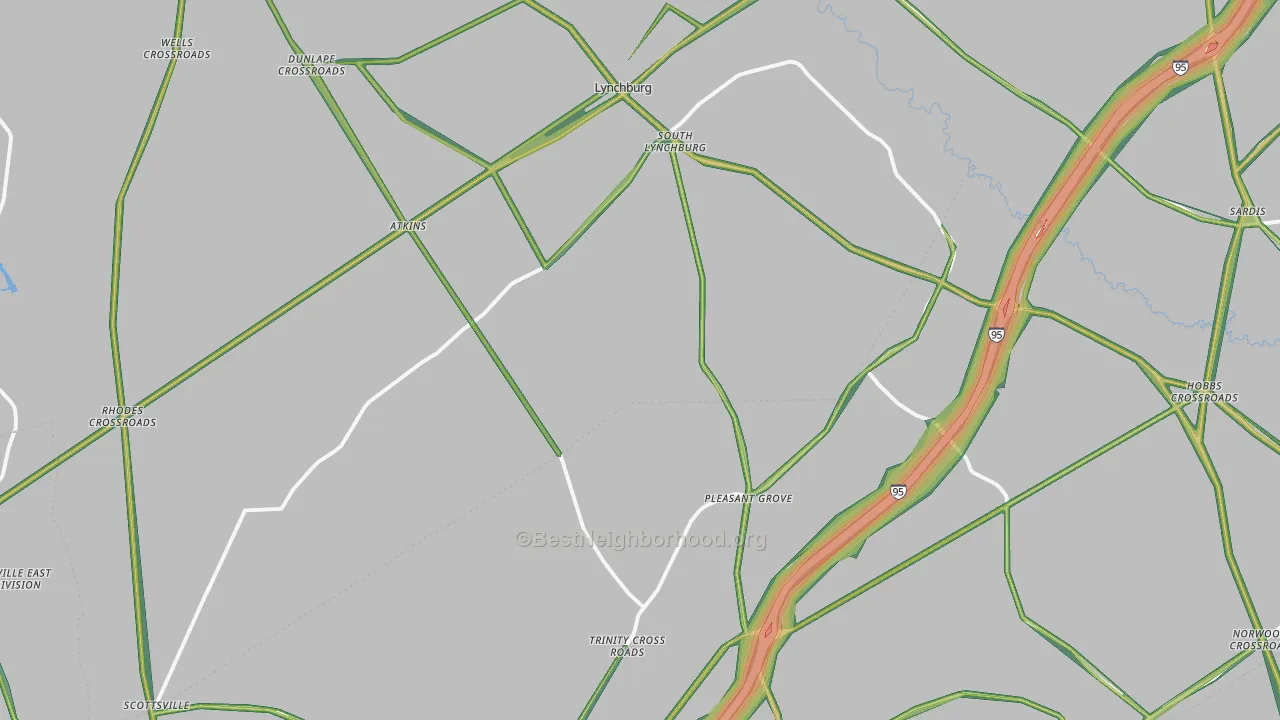 29080, SC Map of Noise Levels in 29080