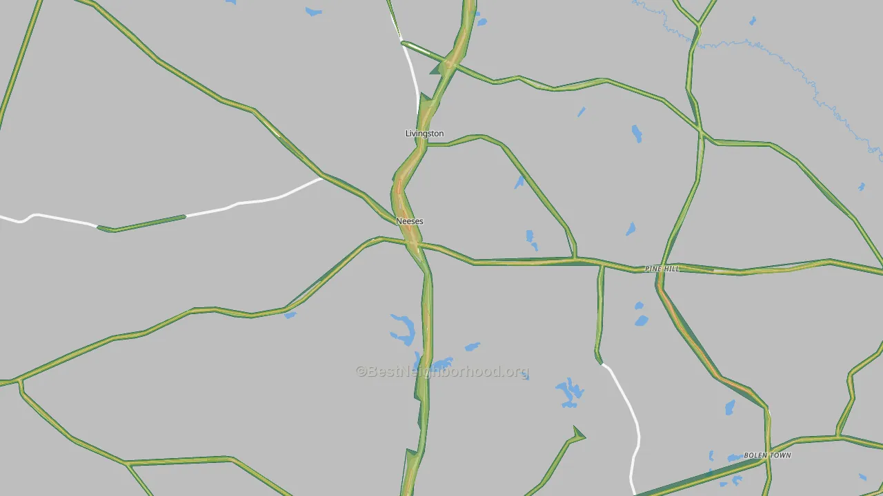 29107, SC Map of Noise Levels in 29107