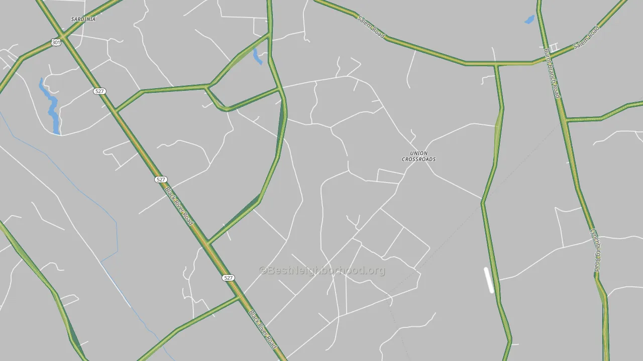 29111, SC Map of Noise Levels in 29111