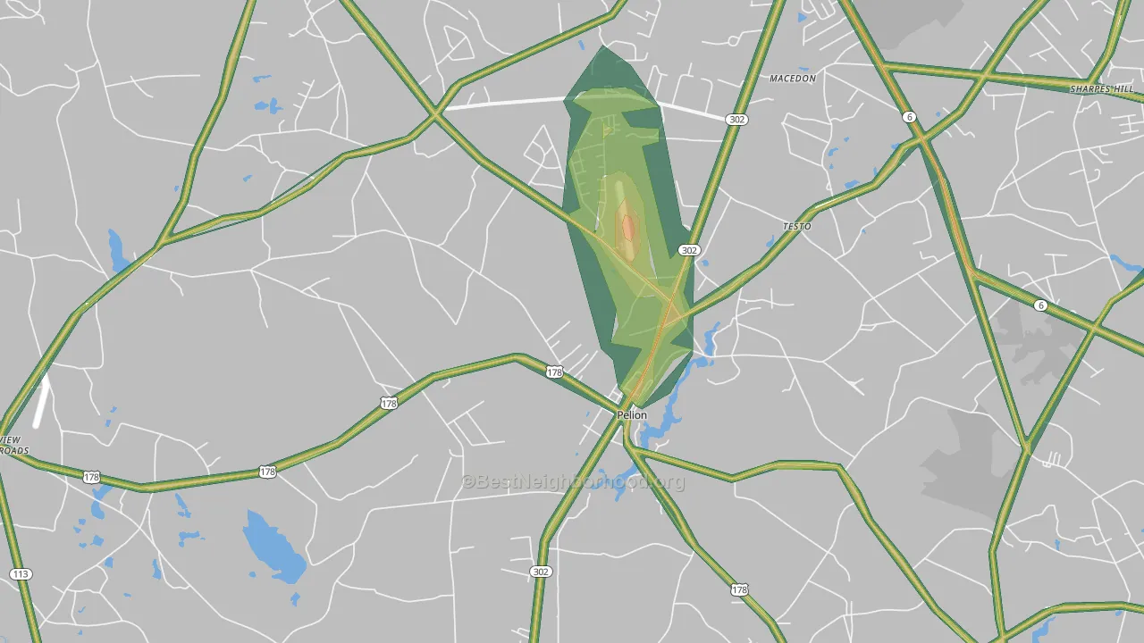 29123, SC Map of Noise Levels in 29123