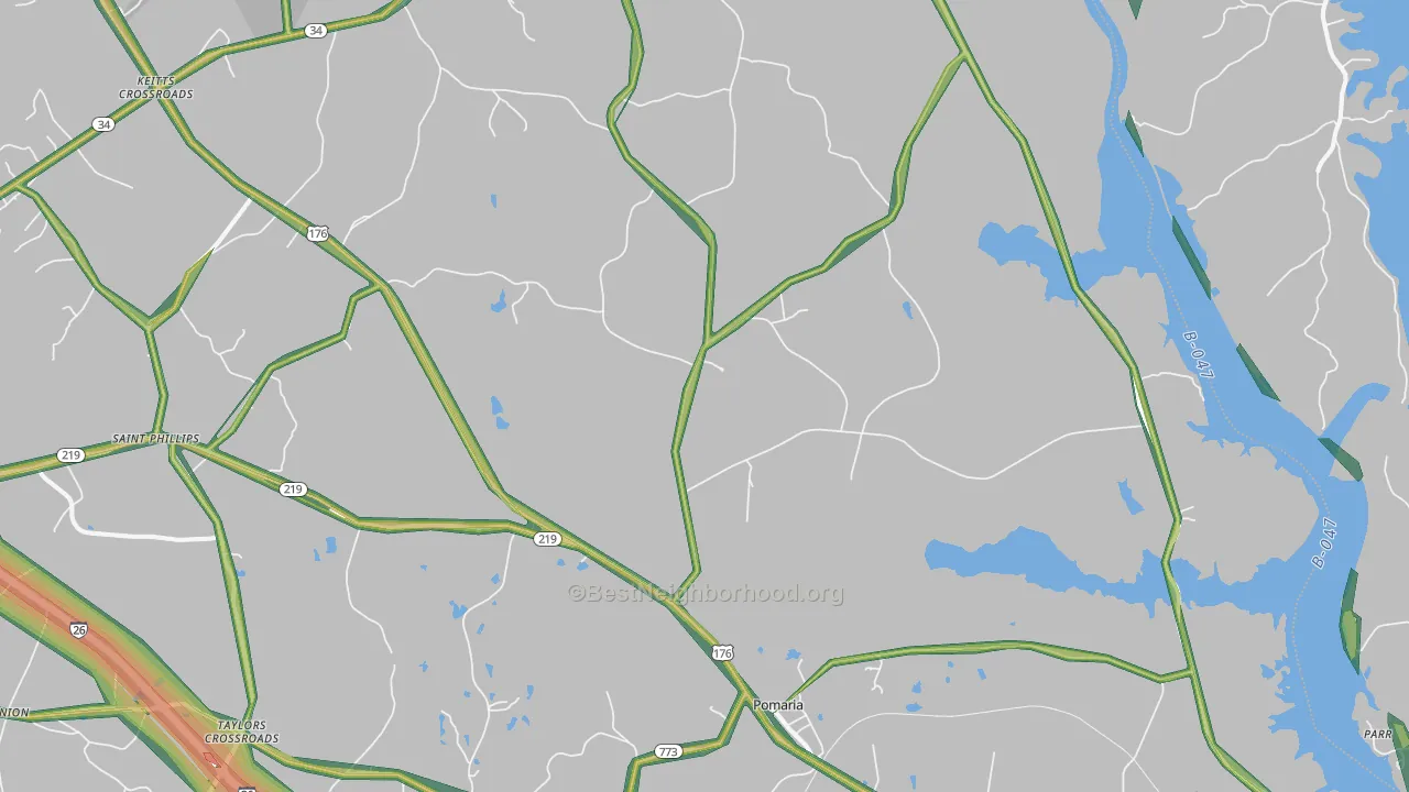 29126, SC Map of Noise Levels in 29126