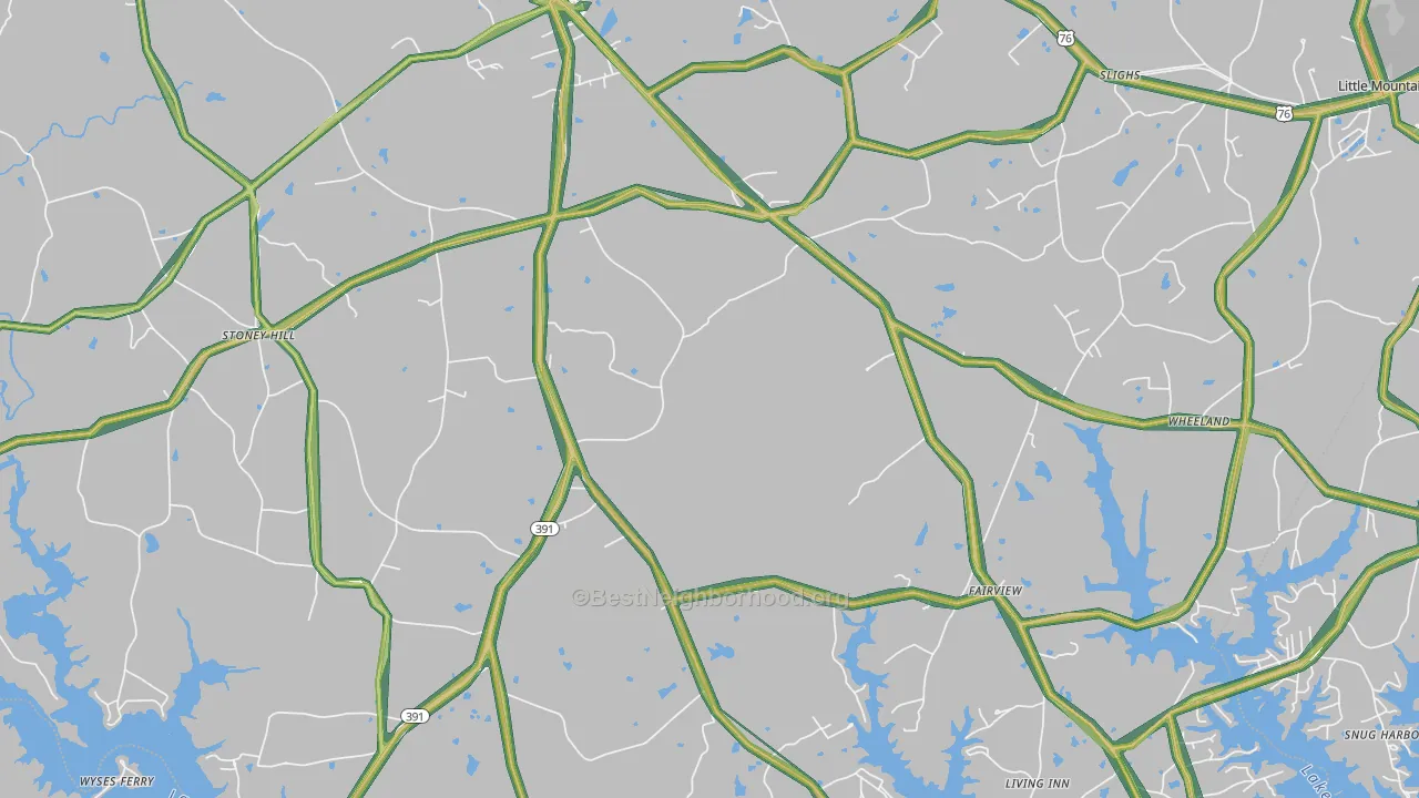 29127, SC Map of Noise Levels in 29127