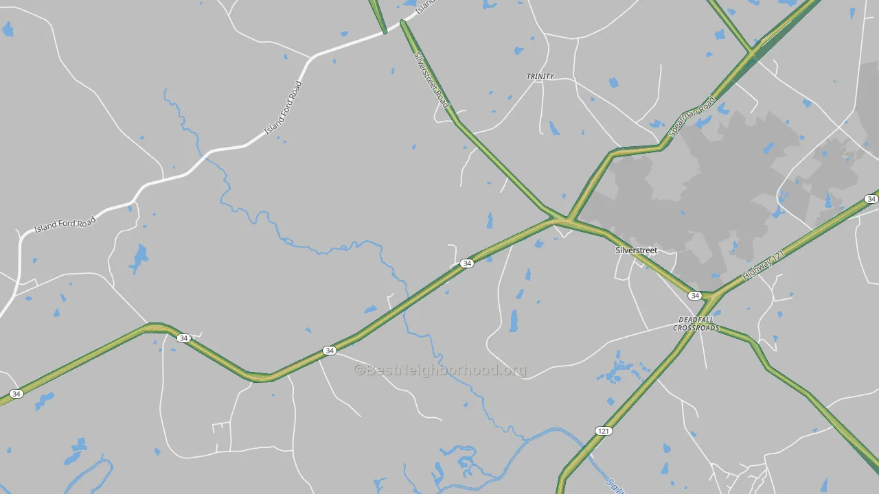 29145, SC Map of Noise Levels in 29145