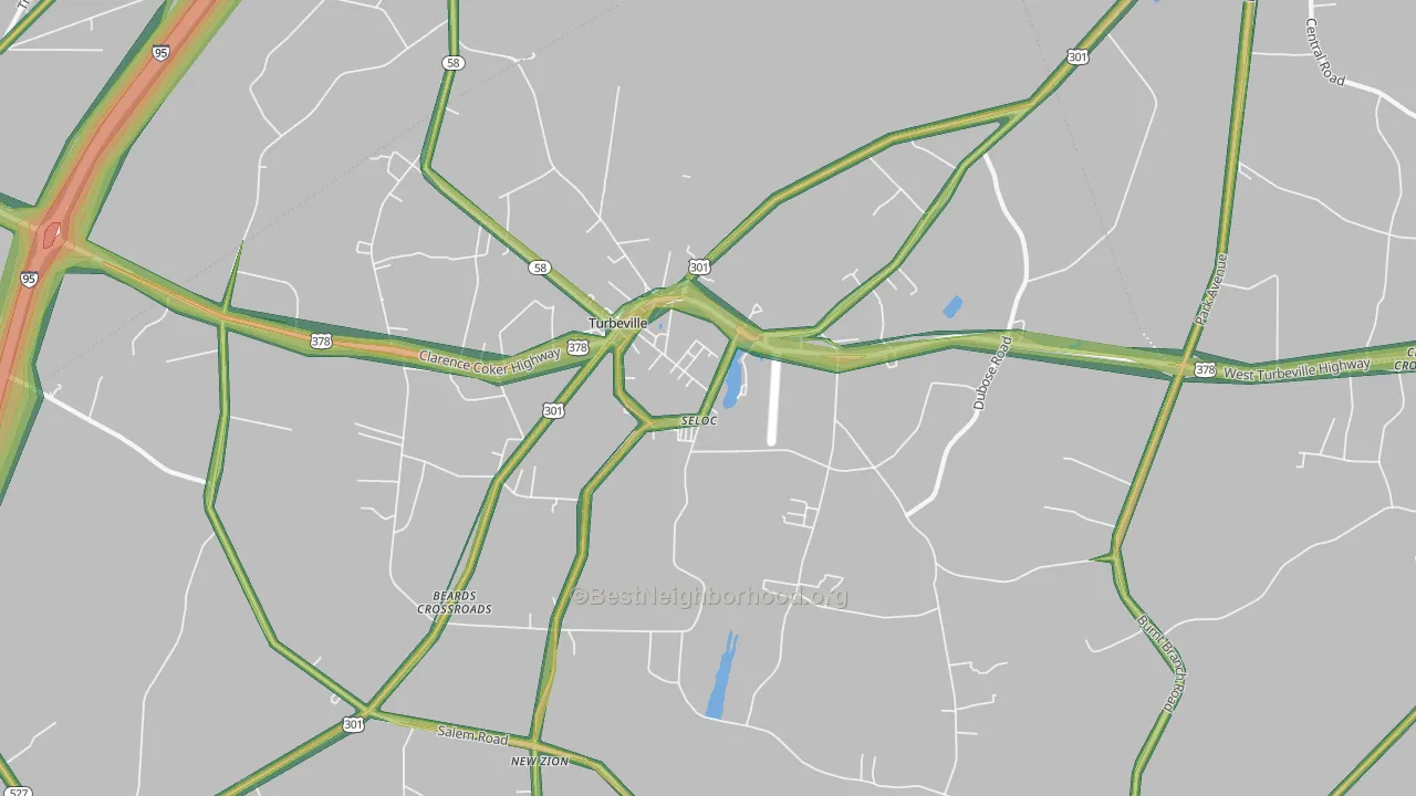 29162, SC Map of Noise Levels in 29162