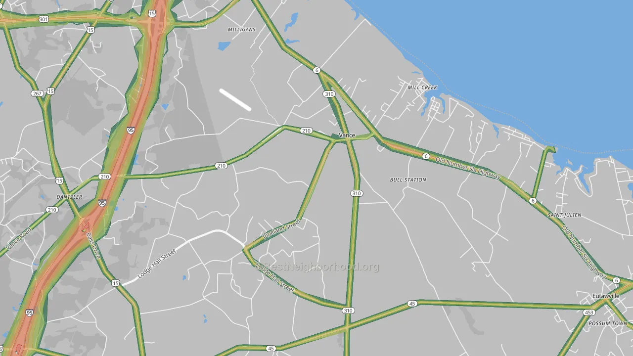 29163, SC Map of Noise Levels in 29163