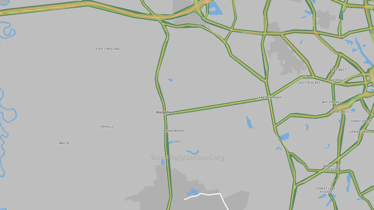 29168, SC Map of Noise Levels in 29168