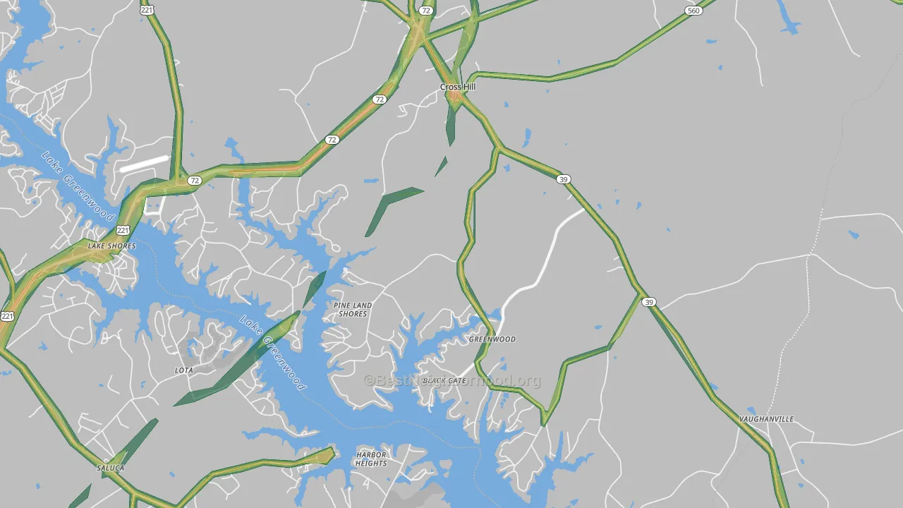 29332, SC Map of Noise Levels in 29332