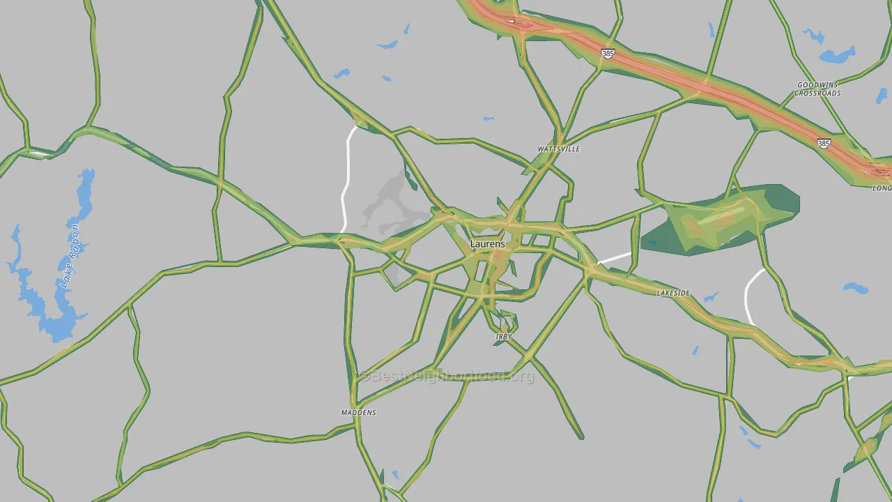 29360, SC Map of Noise Levels in 29360