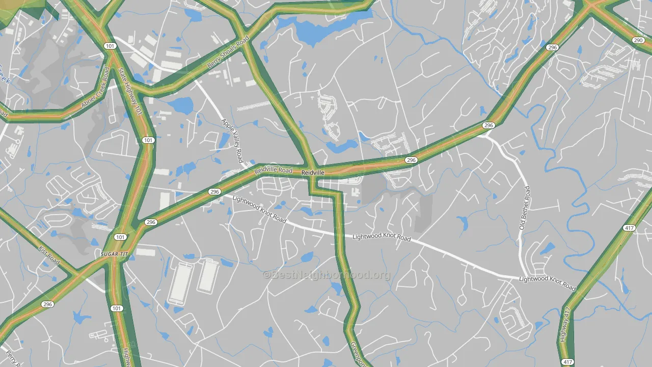 29375, SC Map of Noise Levels in 29375