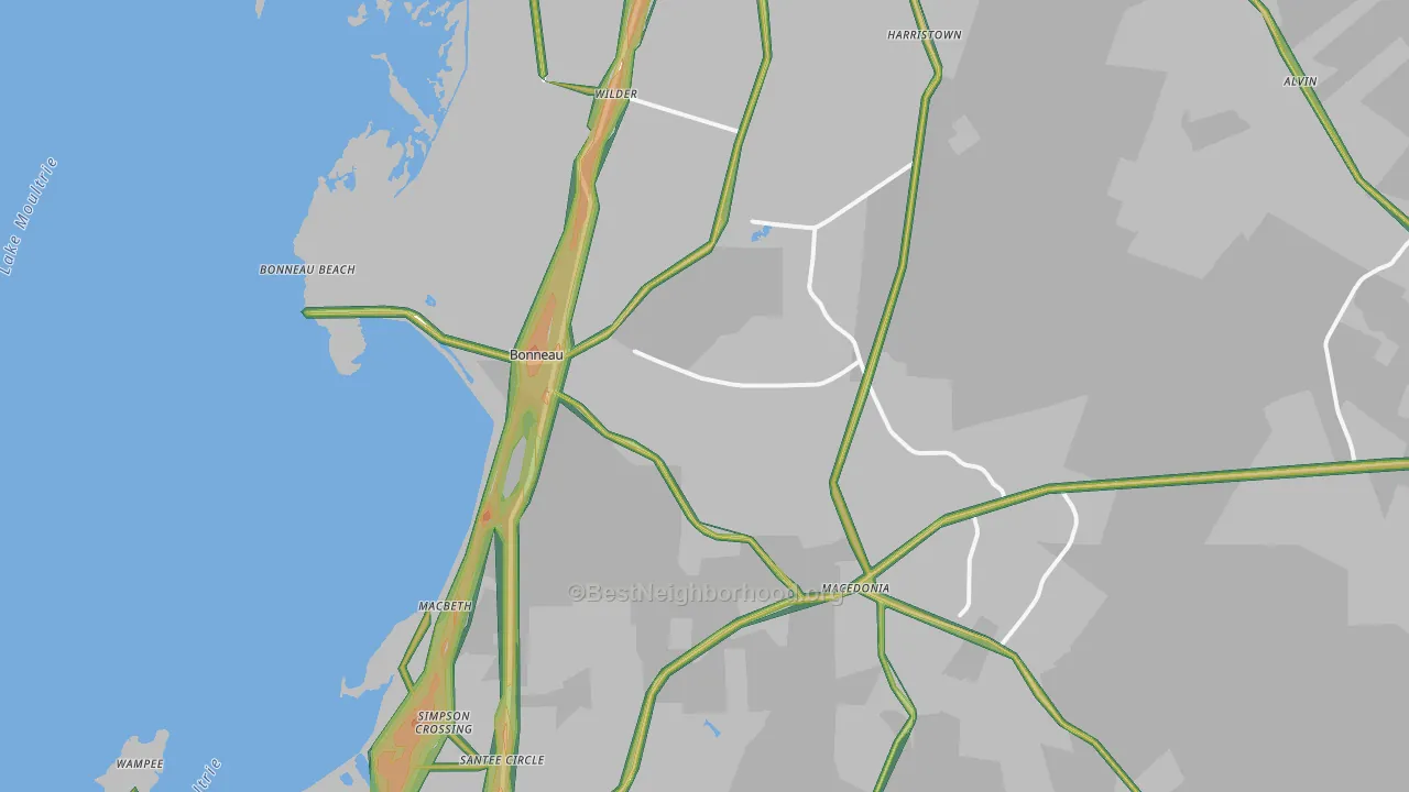 29431, SC Map of Noise Levels in 29431