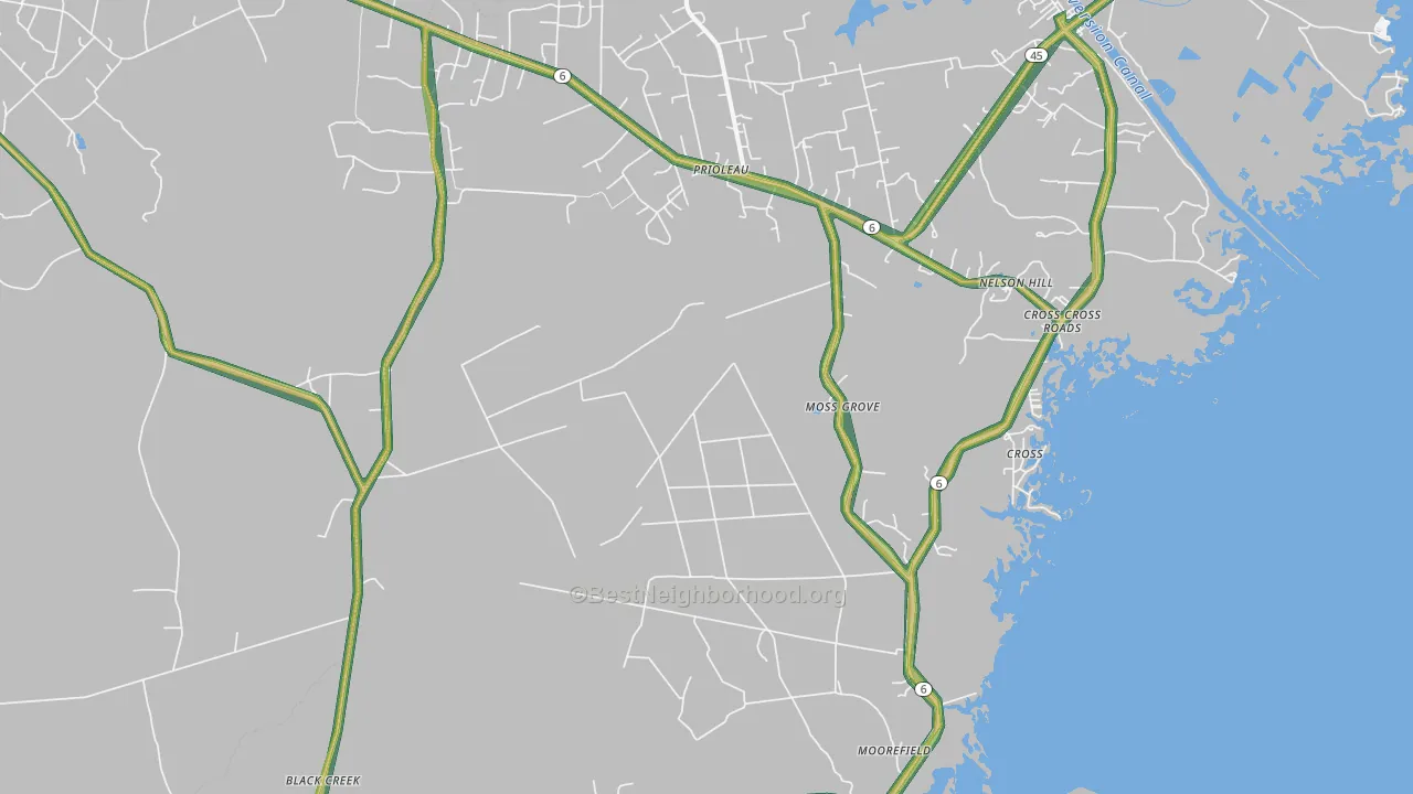 29436, SC Map of Noise Levels in 29436