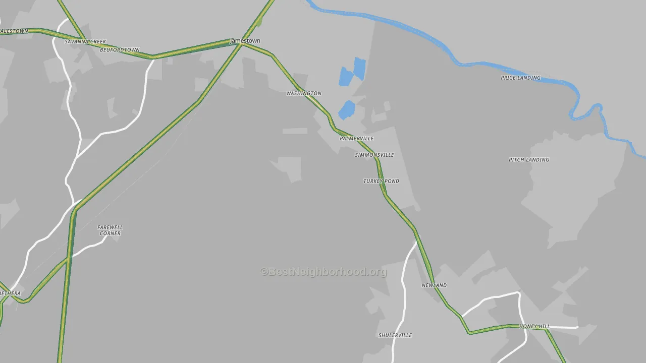 29453, SC Map of Noise Levels in 29453