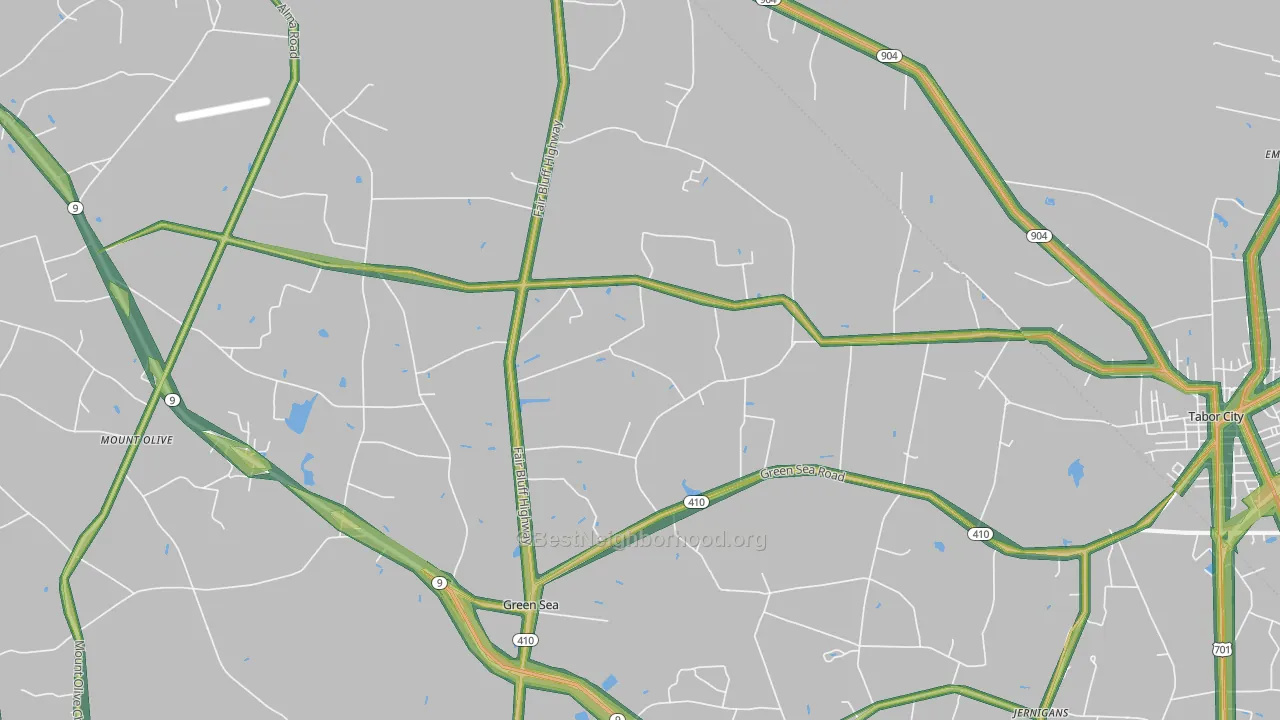 29545, SC Map of Noise Levels in 29545