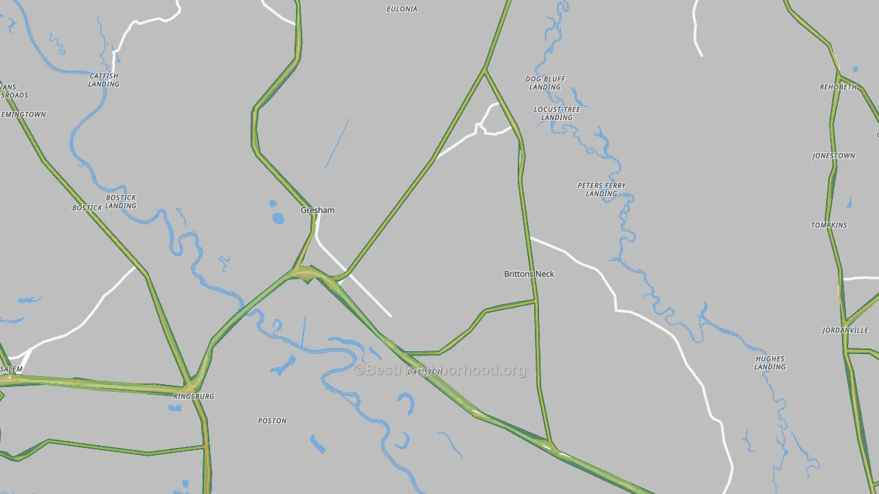 29546, SC Map of Noise Levels in 29546