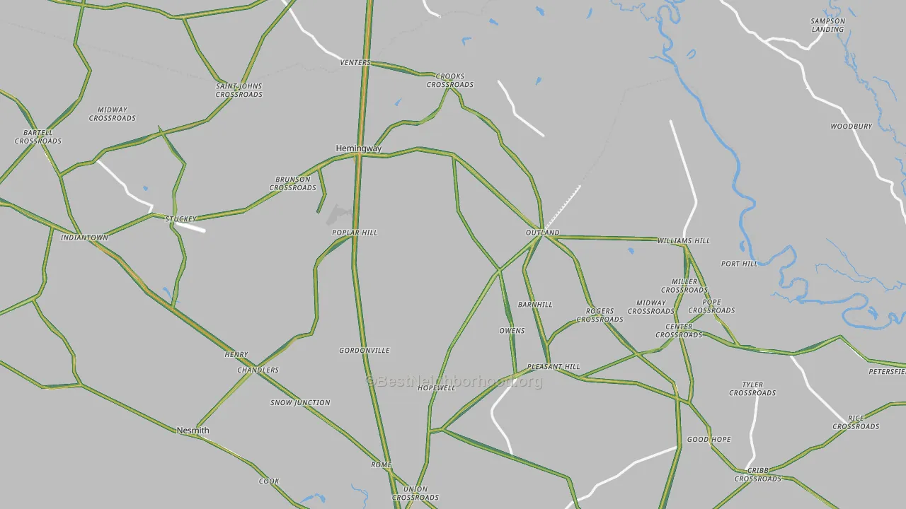 29554, SC Map of Noise Levels in 29554
