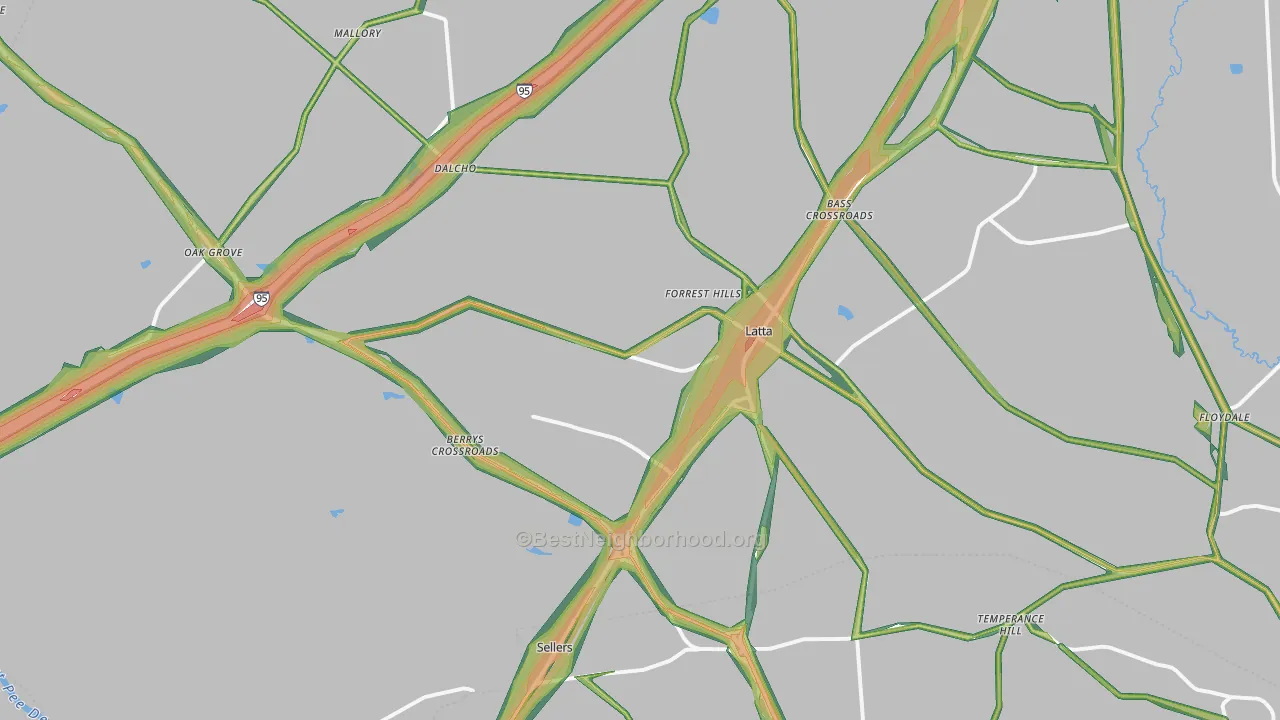 29565, SC Map of Noise Levels in 29565