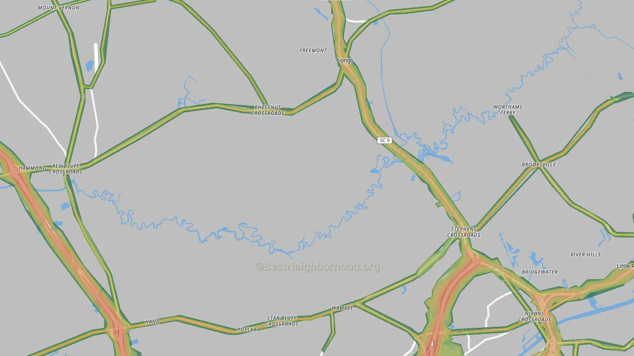 29568, SC Map of Noise Levels in 29568