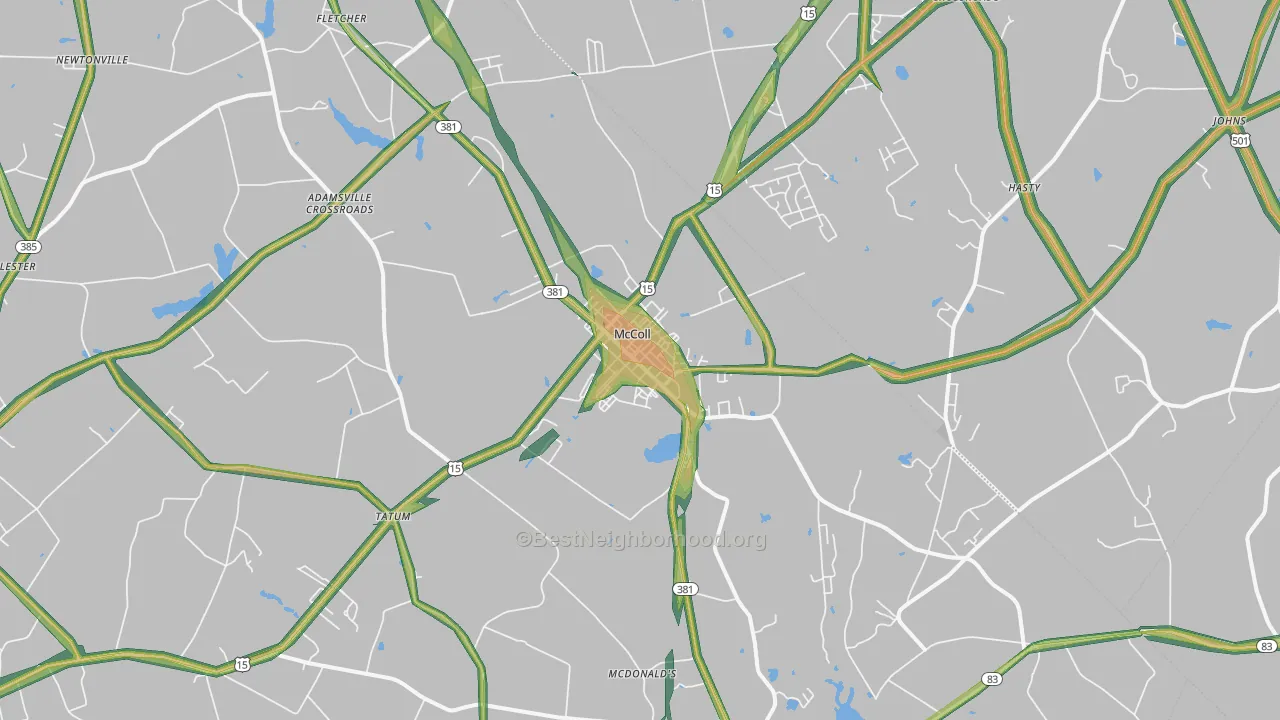 29570, SC Map of Noise Levels in 29570