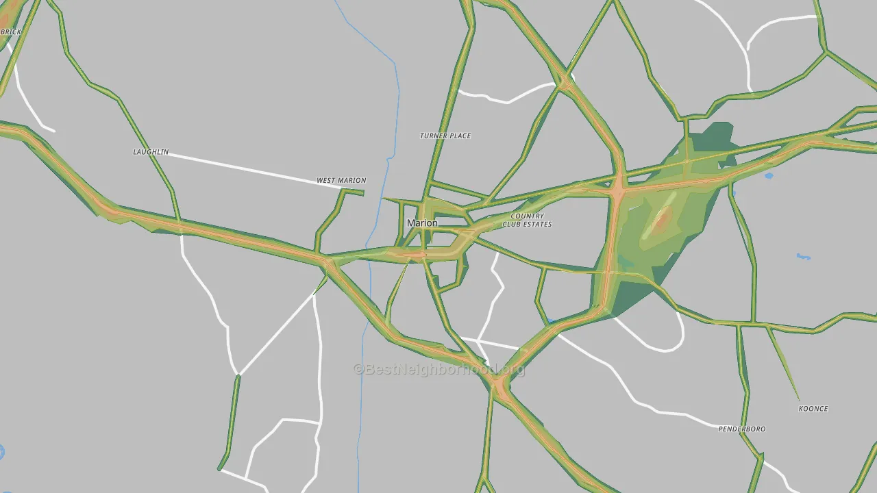 29571, SC Map of Noise Levels in 29571