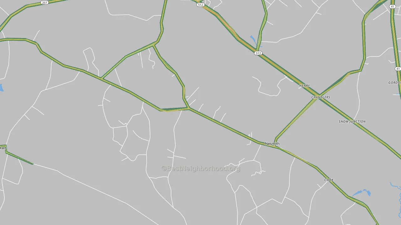 29580, SC Map of Noise Levels in 29580