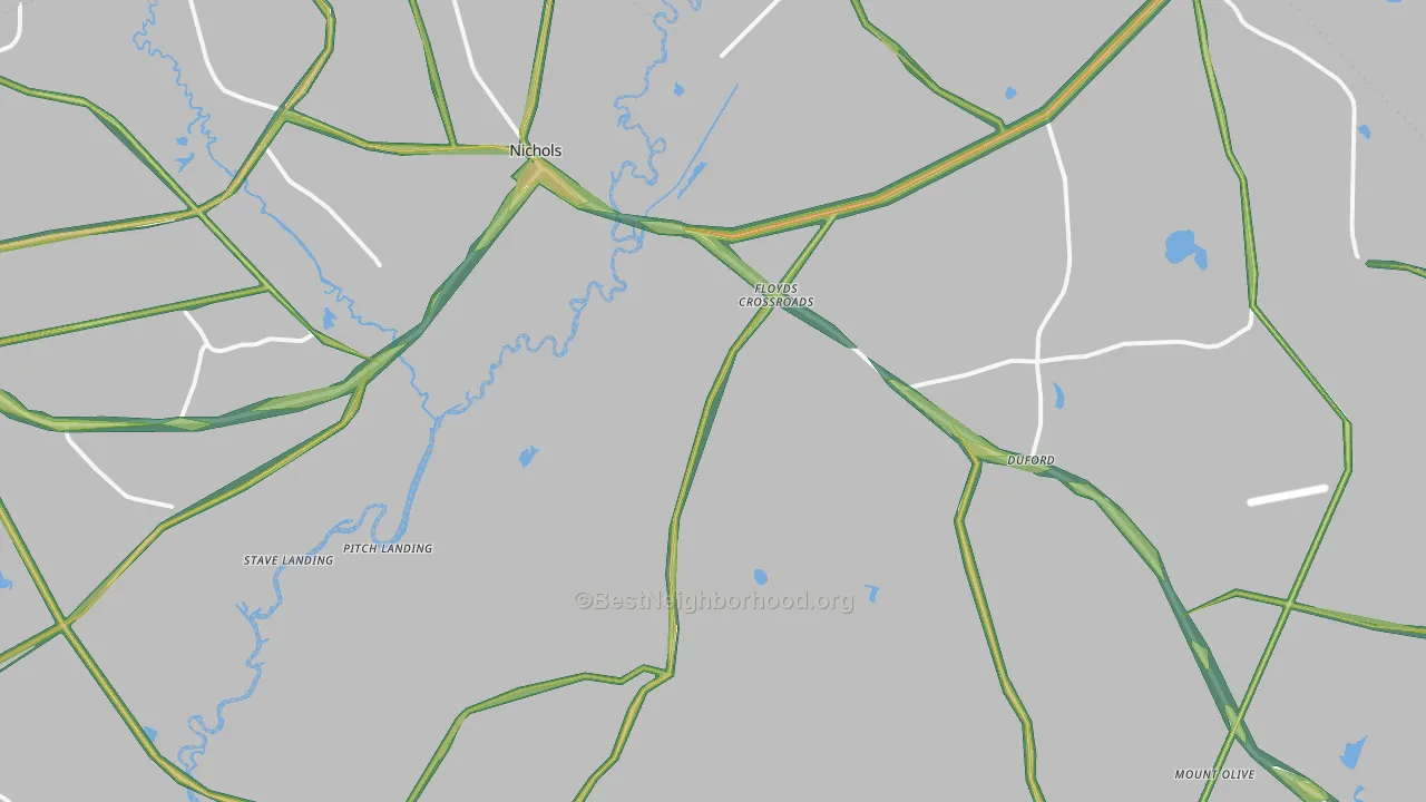 29581, SC Map of Noise Levels in 29581