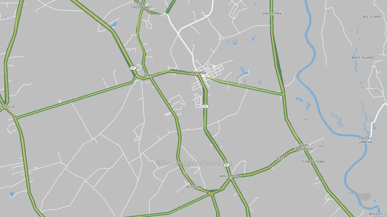29583, SC Map of Noise Levels in 29583