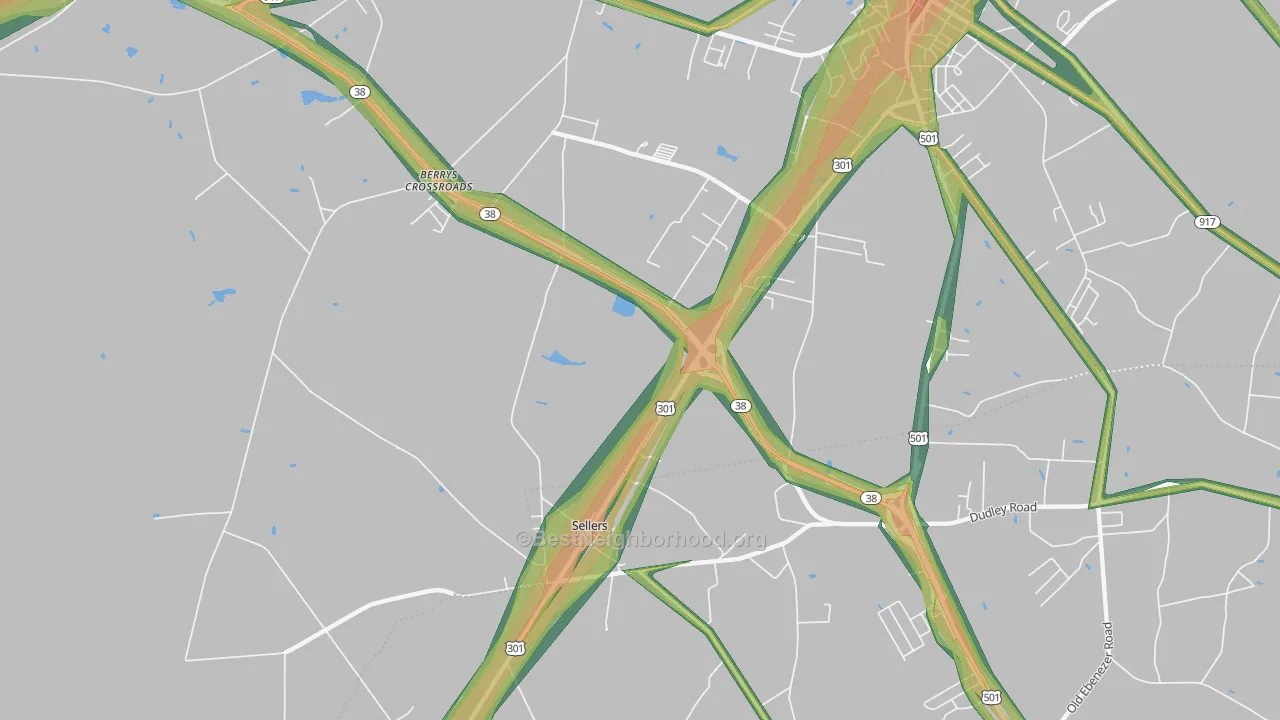 29592, SC Map of Noise Levels in 29592