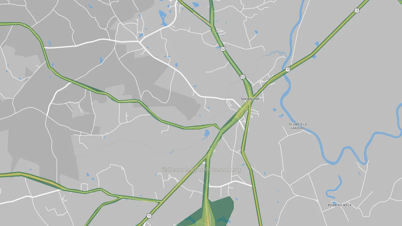 29593, SC Map of Noise Levels in 29593