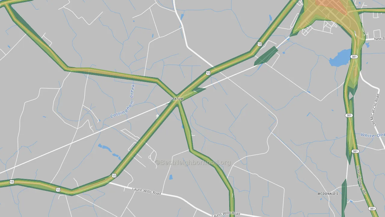 29594, SC Map of Noise Levels in 29594
