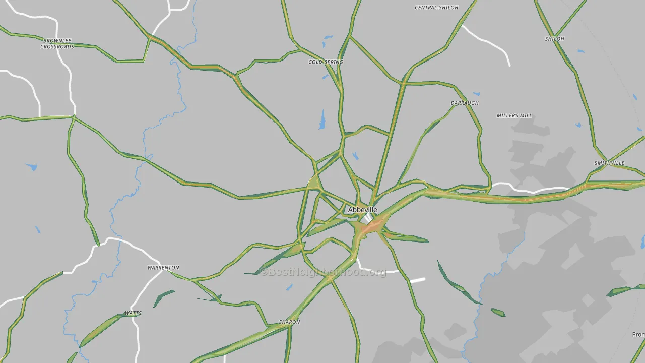 29620, SC Map of Noise Levels in 29620