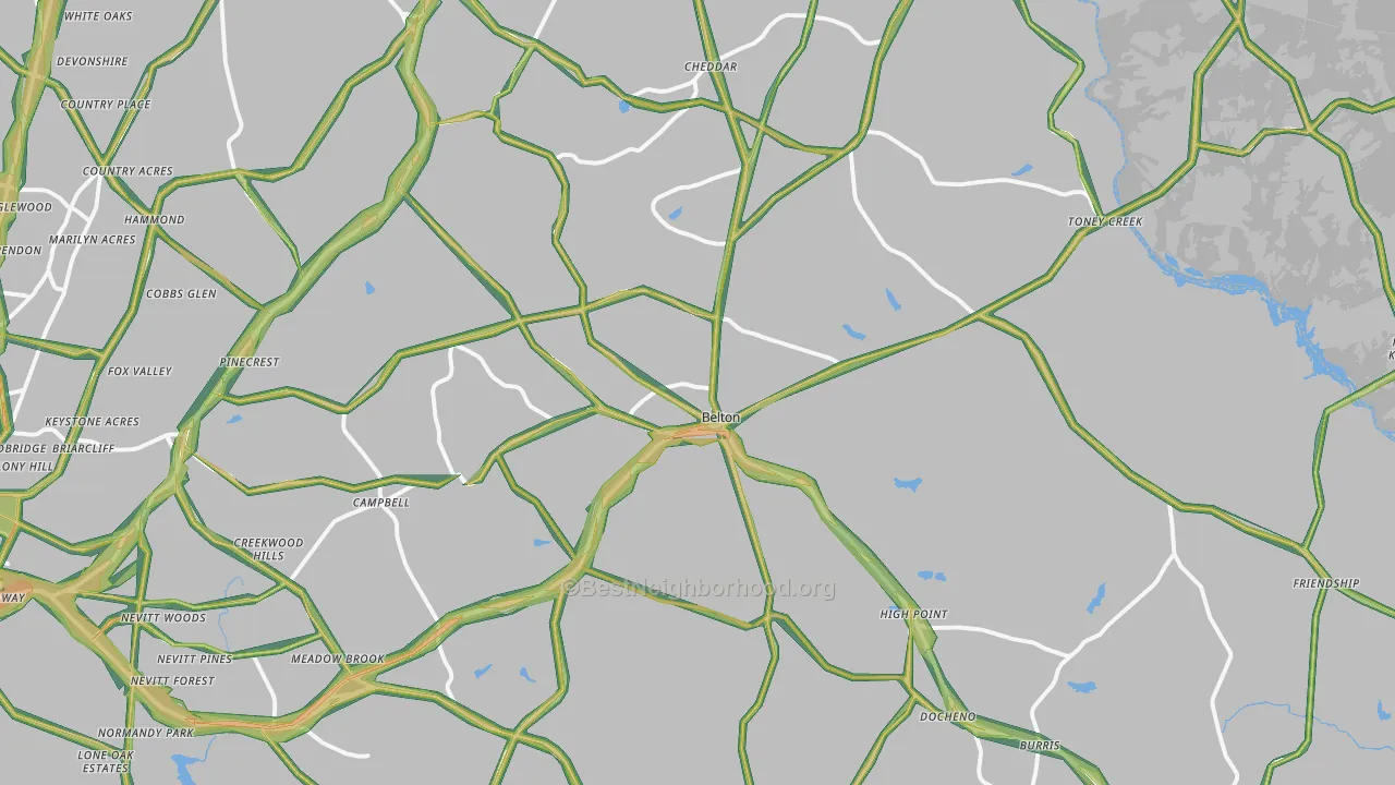 29627, SC Map of Noise Levels in 29627
