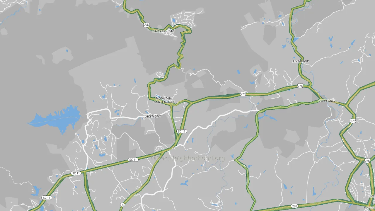 29635, SC Map of Noise Levels in 29635
