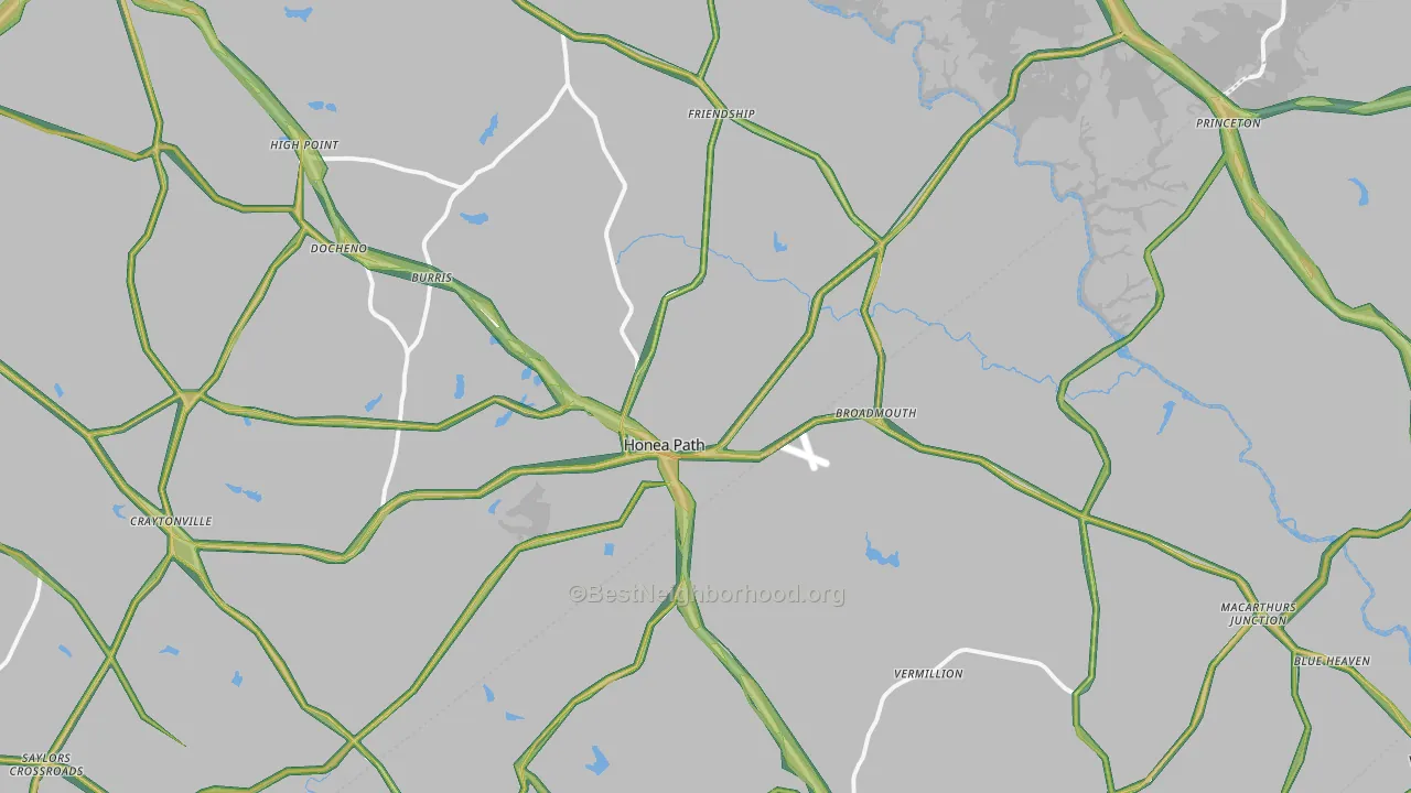 29654, SC Map of Noise Levels in 29654